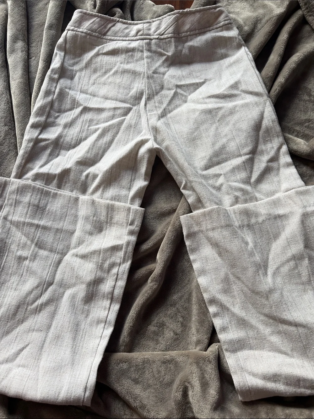 Men's Light Beige Striped Chinos